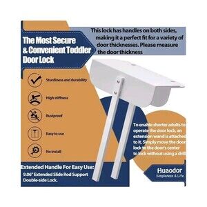 Metal Bifold Door Lock - Adjustable Bifold Closet Door LockFits 0.6" - 2"  4pk